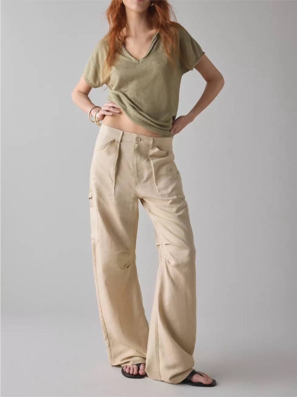 NWT Lioness Miami Vice Linen Pant in Deep Wheat Size XXL